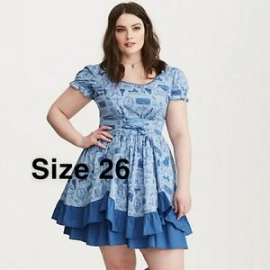 Torrid Disney Beauty And The Beast Pickup Swing Dress Size 26
